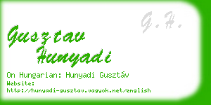 gusztav hunyadi business card